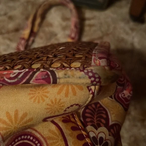 RARE EUC Vera Bradley wicker purse - Picture 10 of 16